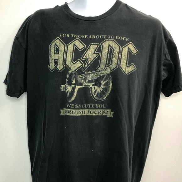 Other - AC/DC T-Shirt Black Retro British Concert Tour